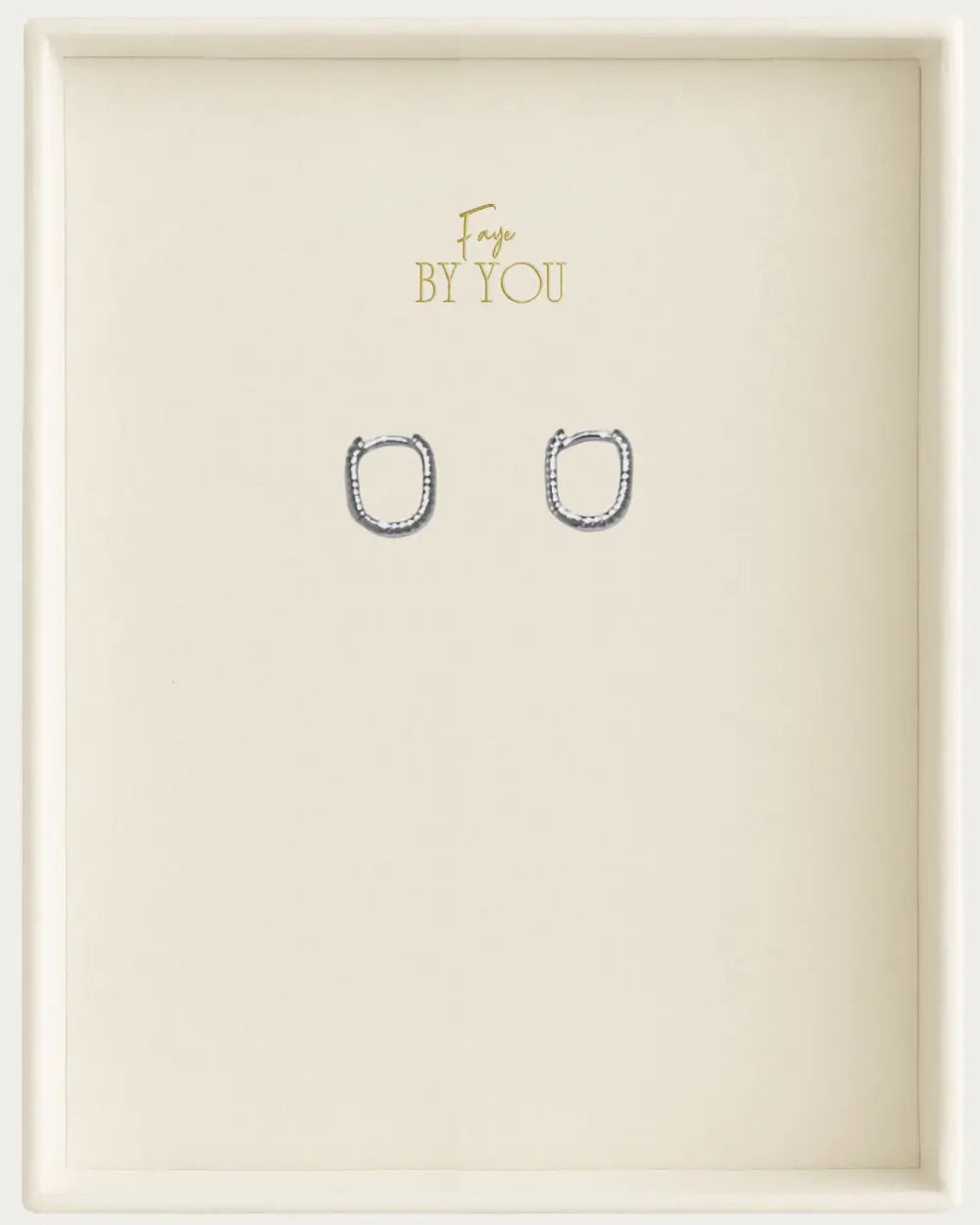 Silver Square Hoop Earrings