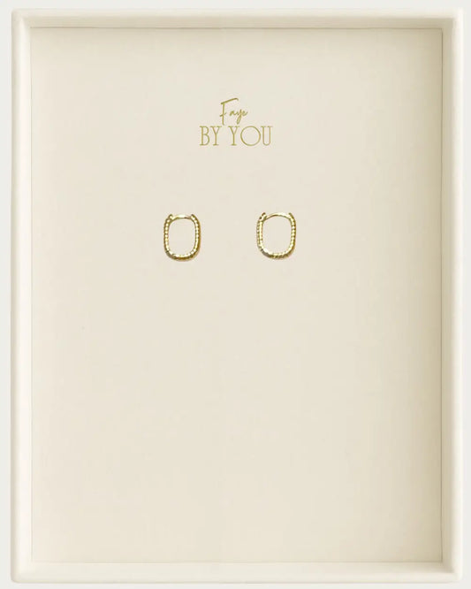 Gold Square Hoop Earrings