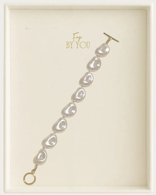 Gold Baroque Pearl Bracelet