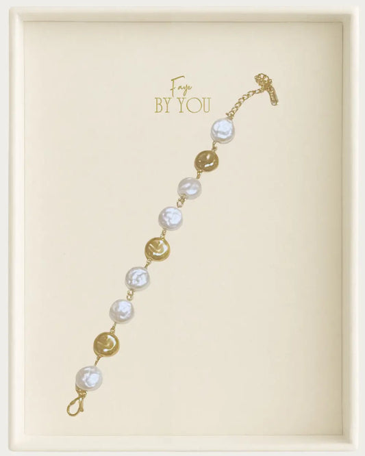 Gold Coin & Pearl Bracelet