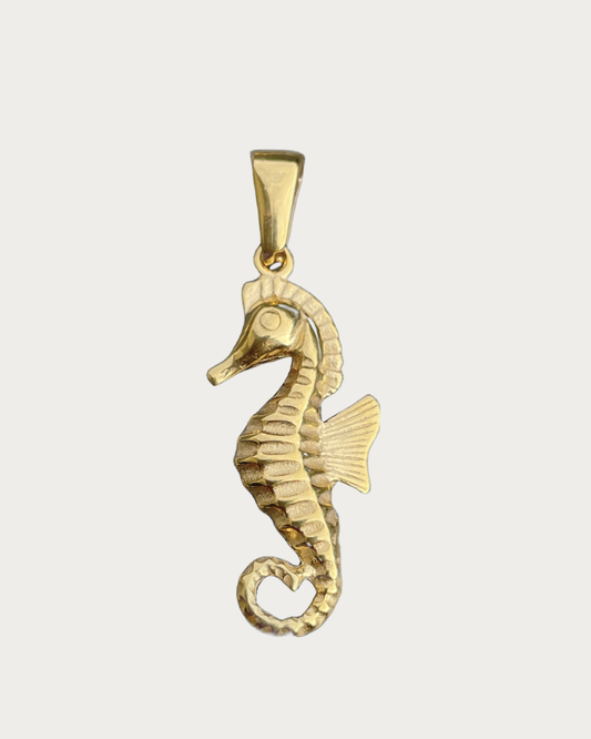 Gold Seahorse Charm