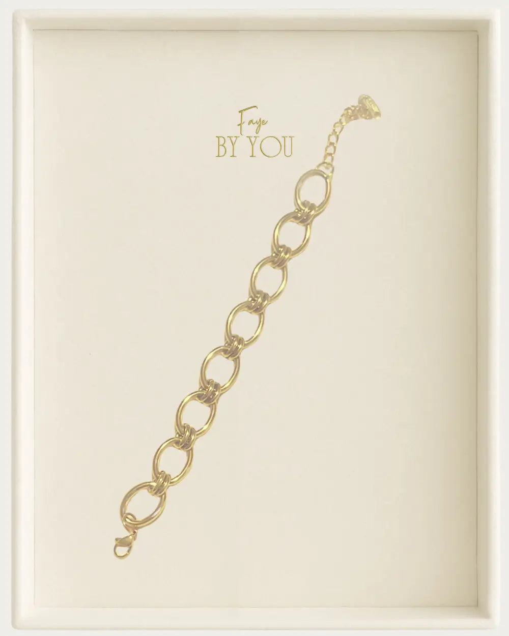 Gold Decorative Knot Link Chain Bracelet