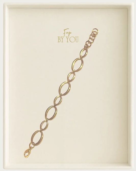 Gold Oval Link Chain Bracelet