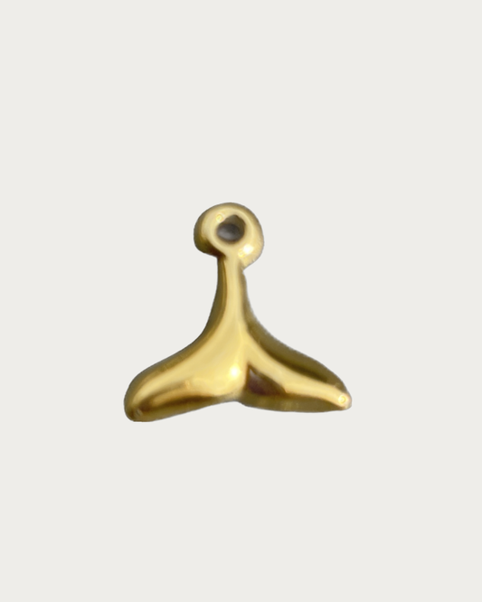Gold Whale Tail Charm