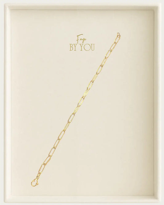 Gold Paperclip Chain Bracelet