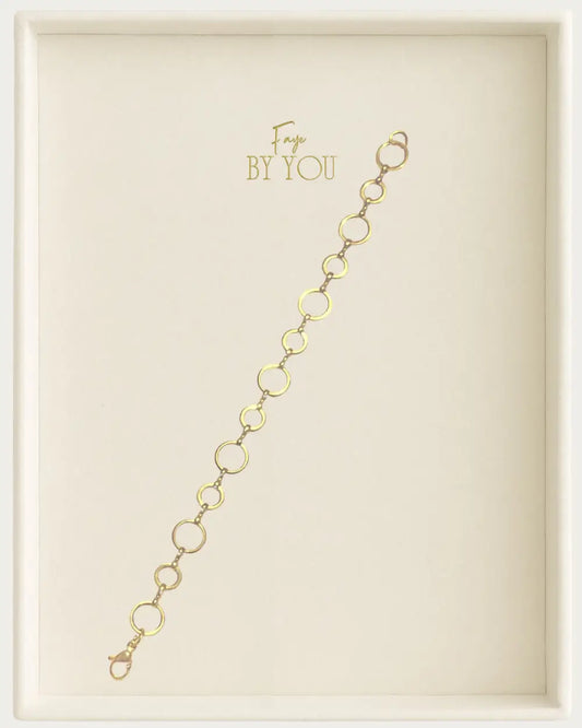 Gold Round Link Chain Bracelet