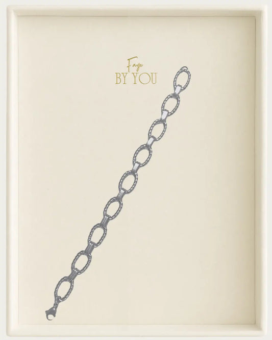 Silver Oval Link Chain Bracelet