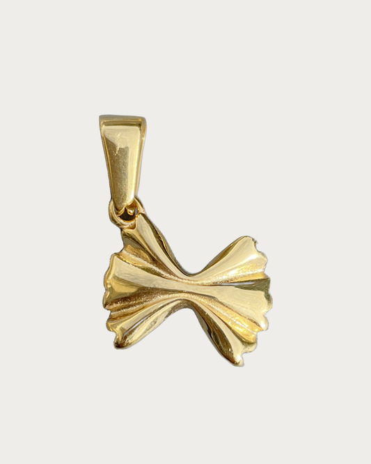 Gold bow-tie pasta Charm