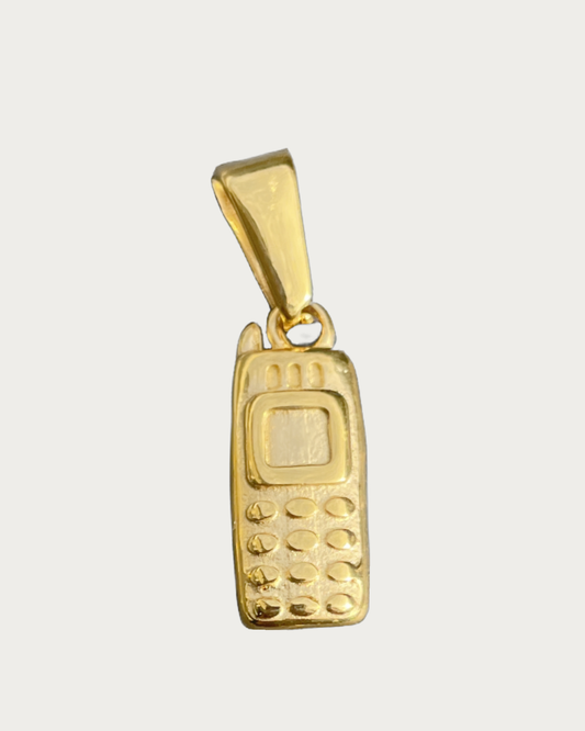 Gold Mobile Phone Charm