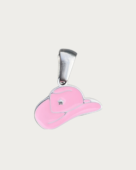 Silver Cowboy Hat Charm