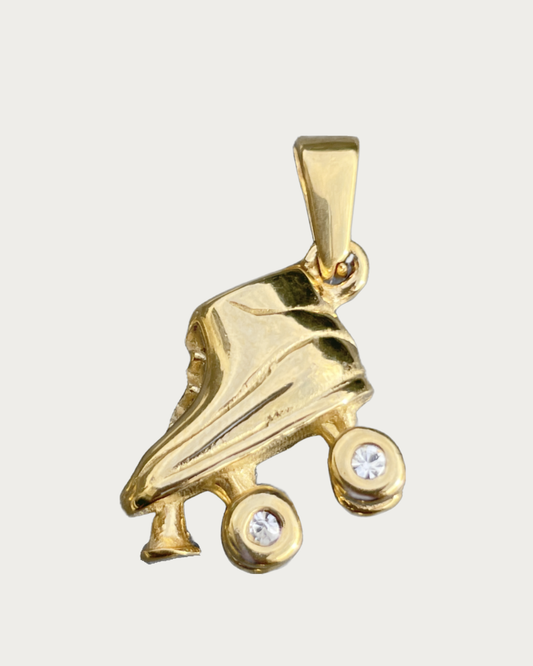 Gold Roller Skate Charm
