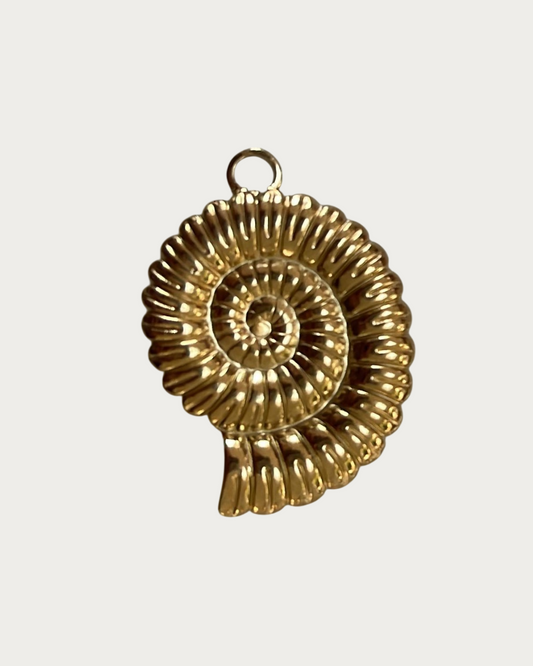 Gold Spiral-Shell Charm